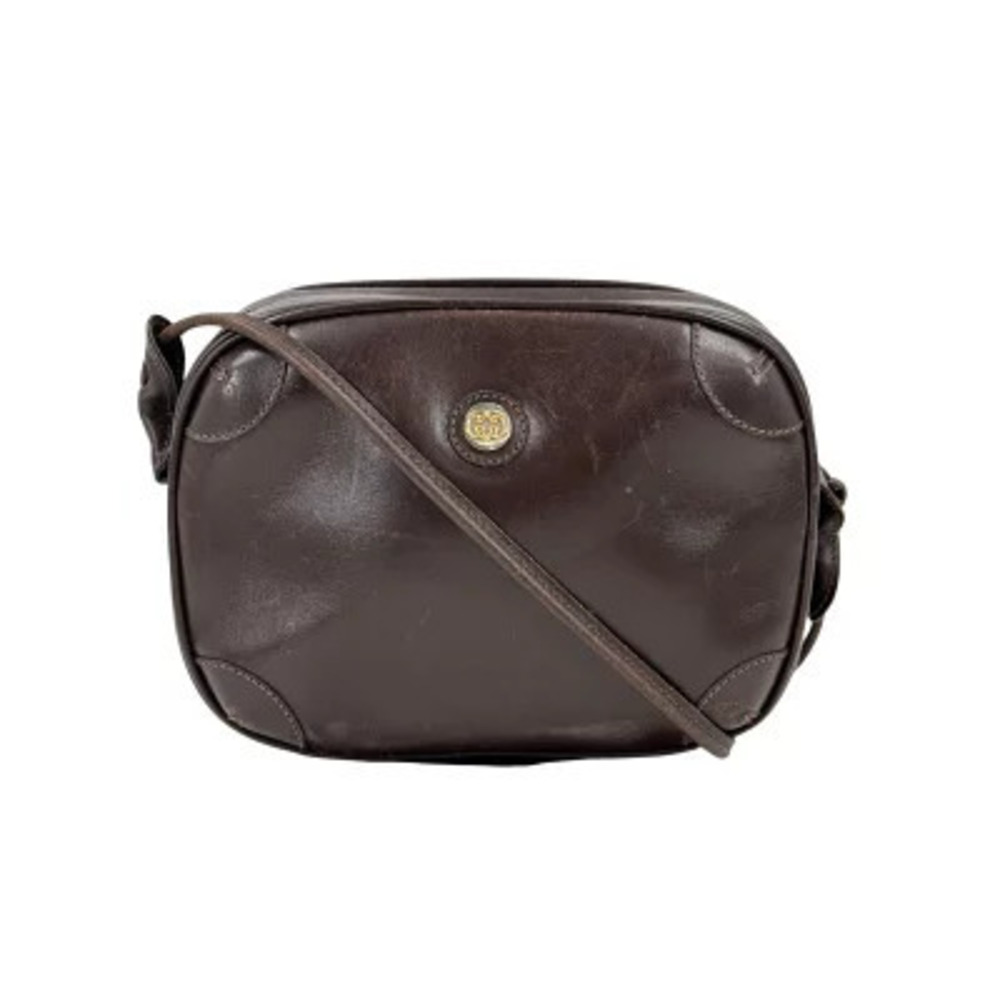 Gucci Leather Maroon Shoulder Bag Brown